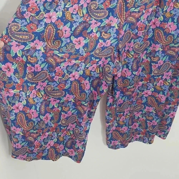 {Portraits by Northern Isles} Women's Vintage Paisley Floral Print Cullottes - Picture 7 of 12